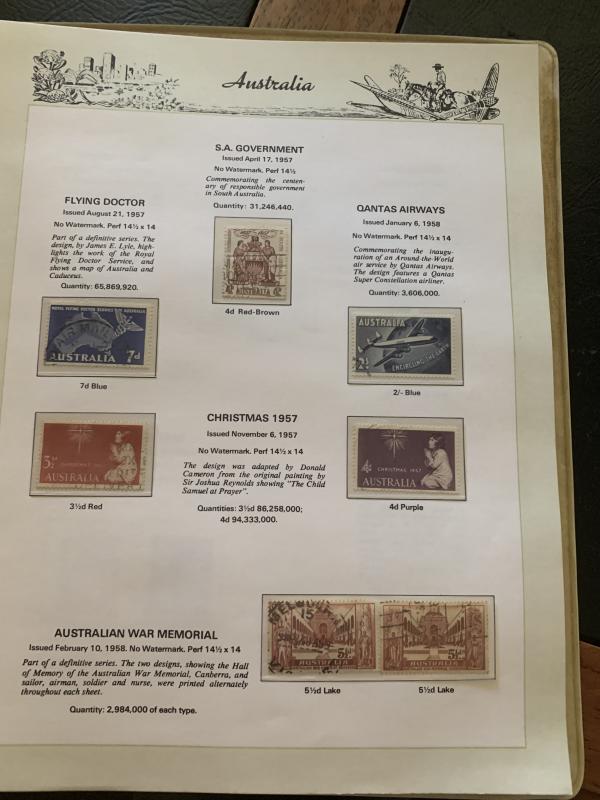 Australia Collection from 1927 to 1978 Used Cat. Value $575