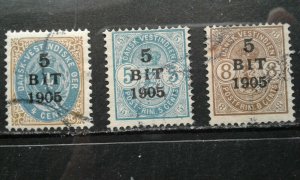 Danish West Indies #40-42 used e201.6238