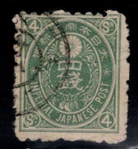 JAPAN  Scott 58a Green stamp  Used