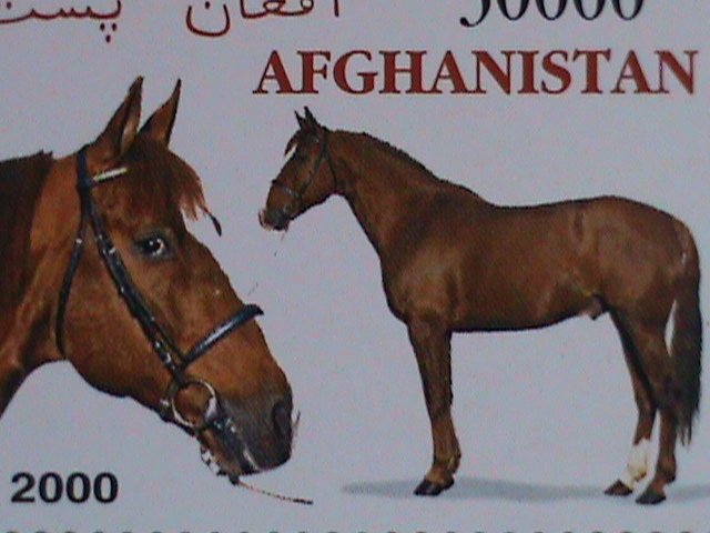 AFGHANISTAN-WORLD FAMOUS LOVELY BEAUTIFUL HORSES LARGE MNH FULL SHEET VF