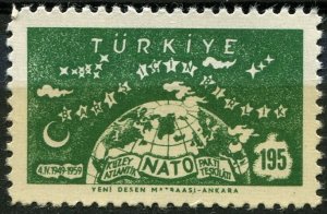 Turkey Sc#1437 MNH, 195k grn, NATO, 10th Anniversary (1959)