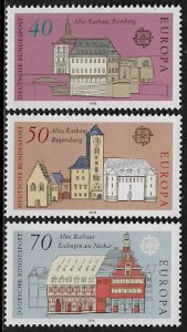 Germany #1270-2 MNH Set - Europa - Old City Halls