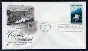 US 1711 Colorado Statehood Artcraft U/A FDC