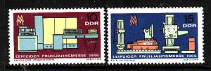 Germany DDR-Sc#811-12-unused NH set-Leipzig Spring Fair-1966-