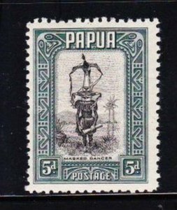 Album Treasures Papua New Guinea Scott # 100 5p Masked Dancer Mint LH