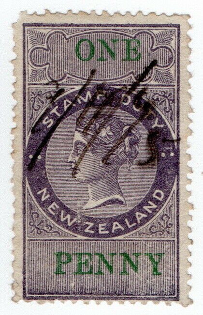 (I.B) New Zealand Revenue : Stamp Duty 1d