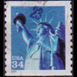 U.S.A. 2001 - Scott# 3466 Liberty Statue 34c Used