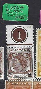 MALAYA  MALACCA  (P2509B)  QEII 4C  SG 25A CONTROL #1    MNH 