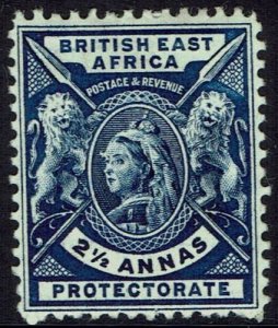 BRITISH EAST AFRICA 1896 QV LIONS 21/2A  