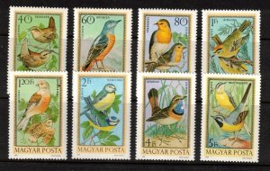 Hungary Sc C337-44 MNH SET of 1973 - Birds - Wrens - HO09