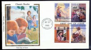 UNITED STATES FDC 29¢ Classic Books block 1993 Colorano