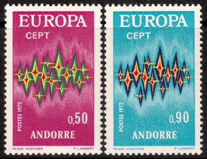 Andorra (French) #210-211  MNH - Europa (1972)