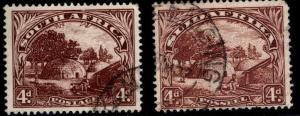 South Africa Scott 40a, 40b Used stamp pair