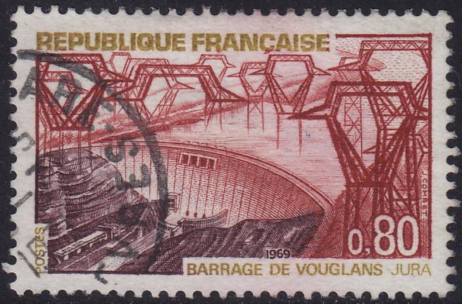 France - 1969 - Scott #1233 - used - Vouglans Dam