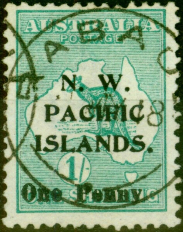 New Guinea 1918 1d on 1s Green SG101 V.F.U