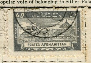 AFGHANISTAN; 1930s early pictorial issue fine used 40p. value