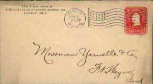 United States, Postal Stationery, Flags, Machine Cancel, Ohio
