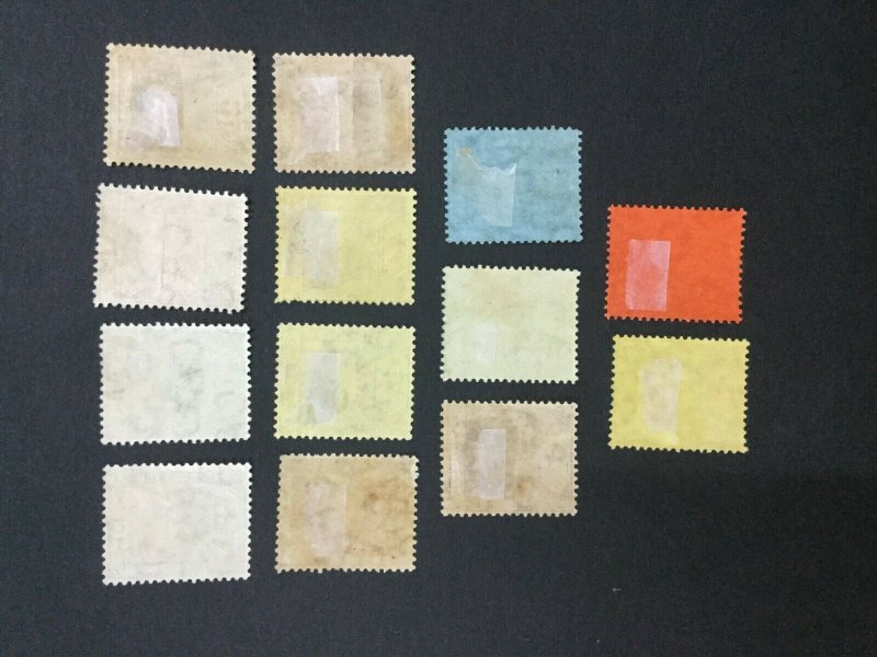 MOMEN: FIJI SG #125-137 1912-23 MINT OG H LOT #193511-1928