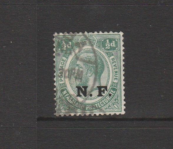 Nyasaland/Rhodesia Force, NF, 1916 1/2d Used SG N1