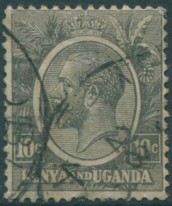 Kenya Uganda and Tanganyika 1922 SG80 10c black KGV #3 FU (amd)