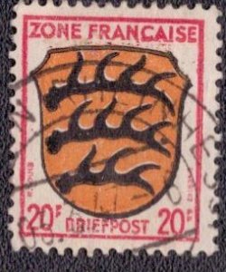 Germany -French Occupation 1945 -  4N8 Used