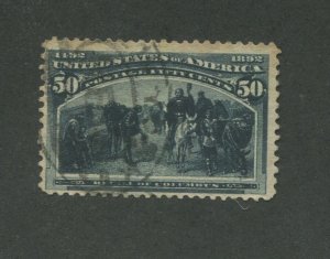 1893 United States Postage Stamp #240 Used F/VF Registered Postal Cancel 