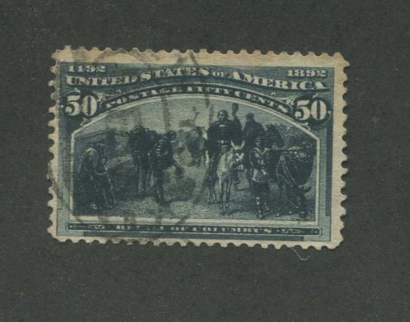 1893 United States Postage Stamp #240 Used F/VF Registered Postal Cancel