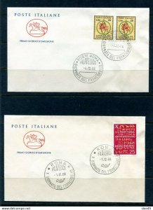 Italy 1966/1968 2 Covers  First Day of issue 12195