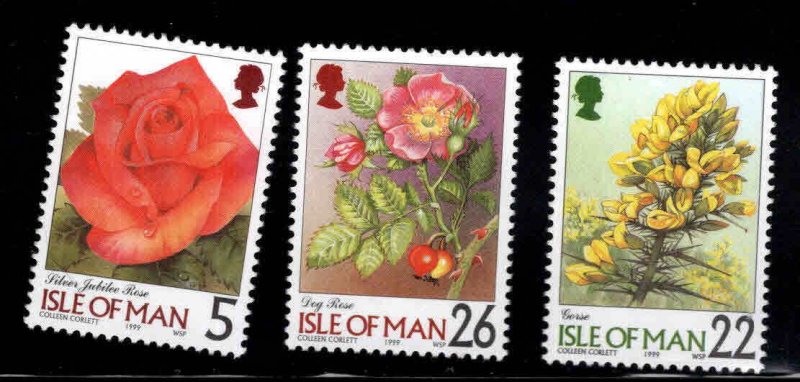 ISLE OF MAN  MNH**1999 Flower stamps Scott 796,799 and 800