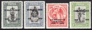 1935 Papua New Guinea KGV Silver Jubilee set MNH Sc# 114 / 117 CV: $16.50