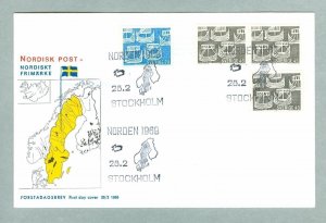 Sweden. FDC. Cachet 1969. Norden II. Post Co-Op. Viking Ships Engrav: Gutschmidt