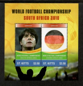 Saint Kitts 2010 - Word Football Championship Souvenir Stamp Sheet Scott 771 MNH