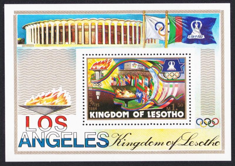 Lesotho Olympic Games Los Angeles MS SG#MS595 SC#444