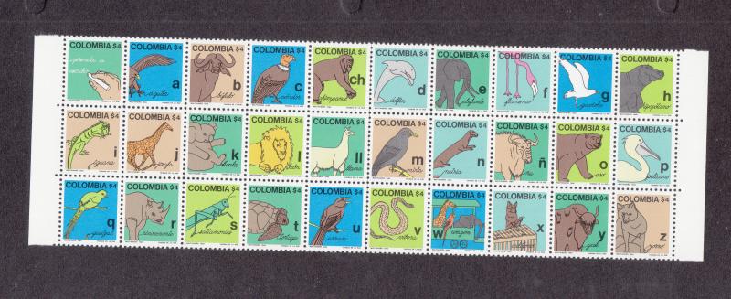 Colombia Scott #879A-Z Block MNH