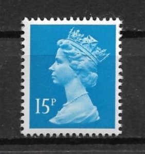 1989 Great Britain Machins #MH91 Queen Elizabeth 15p MNH