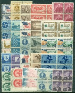 25 DIFFERENT SPECIFIC 4-CENT BLOCKS OF 4, MINT, OG, NH, GREAT PRICE! (7)