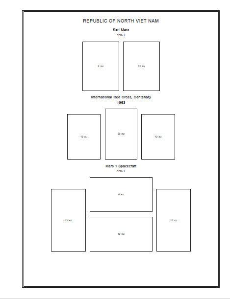 PRINTED VIETNAM 1946-2010 + 2011-2020 STAMP ALBUM PAGES (560 pages)