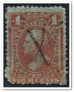 RB14b 4¢ Proprietary Stamp (1875-81) Used/Fault