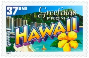 2002 37c Greetings from America, Hawaii Scott 3706 Mint F/VF NH