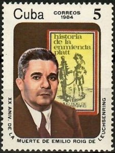 CUBA Sc# 2724 EMILIO ROIG LEUSCHSENRING writer & historian 1984 MNH mint