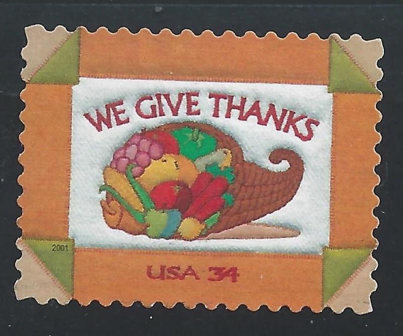 US #3546 34c Thanksgiving - Cornucopia