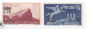 San Marino, Scott #E24-25, MNH, E24 w/disturbed gum, set