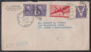 United States - Jan 1945 New York NY to St. John's, Nfld