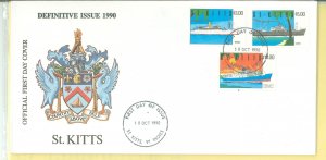 St. Kitts 294-307 Ships, 4 FDCs