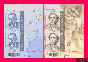 MOLDOVA 2025 Famous People Writers Saint-Exupery & Andersen 2 pairs+ MNH