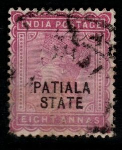 INDIA-PATIALA SG26 1896 8a MAGENTA USED