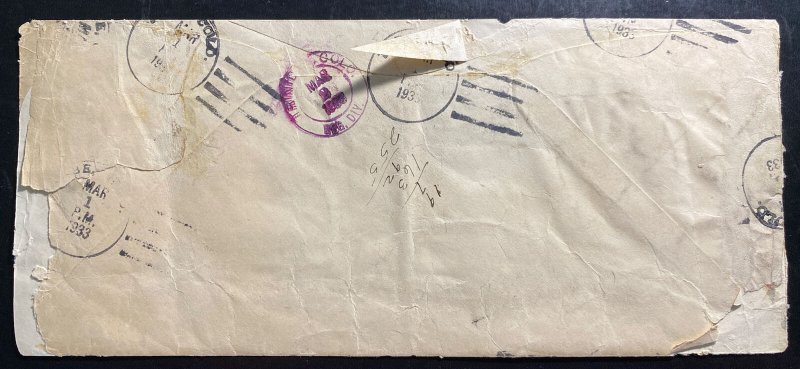 1933 Tobe Co USA Postal stationery Cover To First National Bank Trinidad