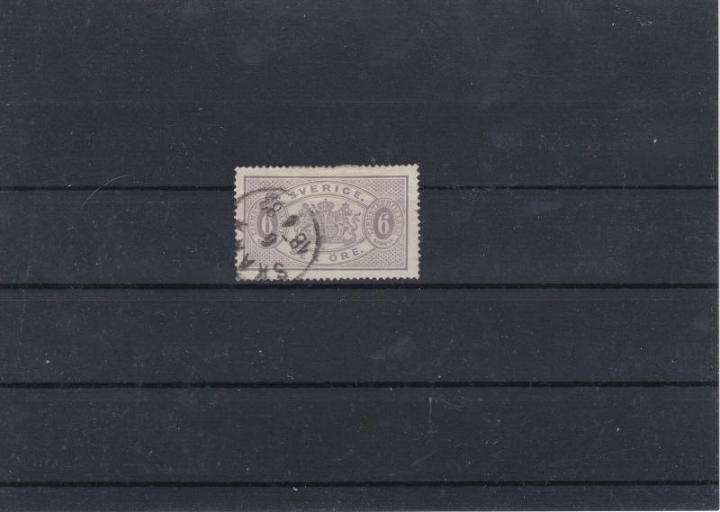 Sweden 1881 6 Ore Grey Used Official Stamp CAT£225 Ref: R7478