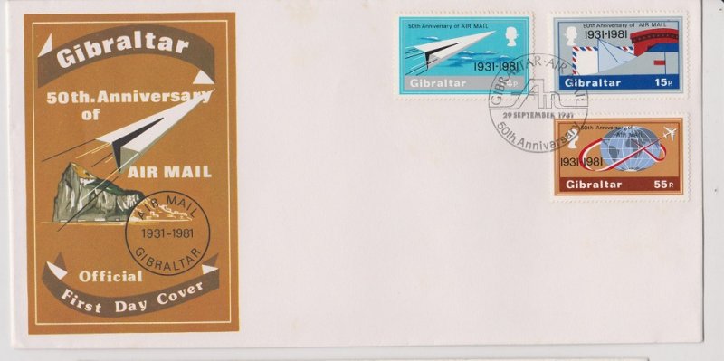 Gibraltar Sc#410-412 First Day Cover