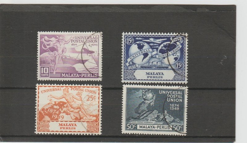 Perlis  Scott#  3-6  Used  (1949 UPU)